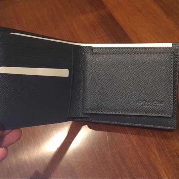 Coach “Dark Denim” color Compact ID wallet - Picture 4 of 7